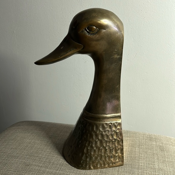 Other - Vintage (1) Tall Brass Duck Head Bookend